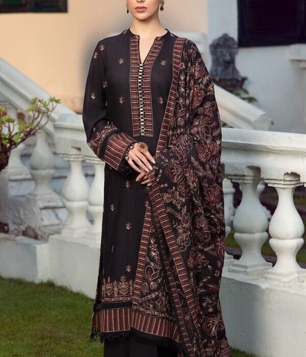BR_1020 Dhanak Embroidered Suit with Dhanak Embroidered Shawl