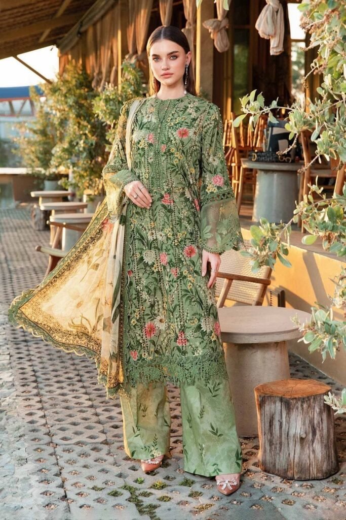 MB-452 Unstitched Digital Printed Lawn Suit 3pc With Lawn Digital Printed Dupatta