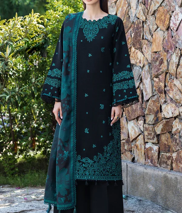 FA-10 Unstitched Embroidered Lawn Suit 3pc With Digital Printed Fancy Voil Dupatta