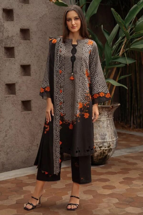 CH-78 Digital Printed Khaddar 3Pc Suit With Digital Printed Khaddar Dupatta