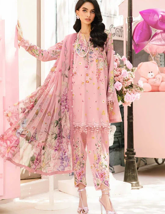 MB-512 A Digital Printed 3Pc Unstitched Lawn Suit With Digital Printed Chifoon Dupatta