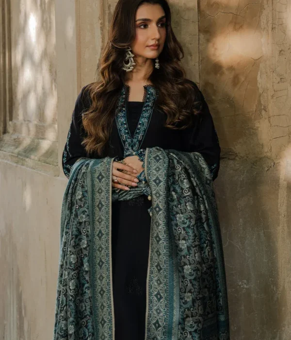 IZ-160 Unstitched Fully Embroidered Dhanak Fabric
