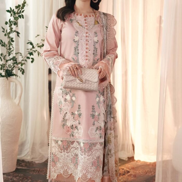 3 Piece - Unstitched Embroidered Lawn Fabric QL-2765