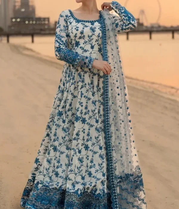 Faiza Saqlain- Lawn Embroidered Shirt With Embroidered Organza Dupatta Add to wishlist