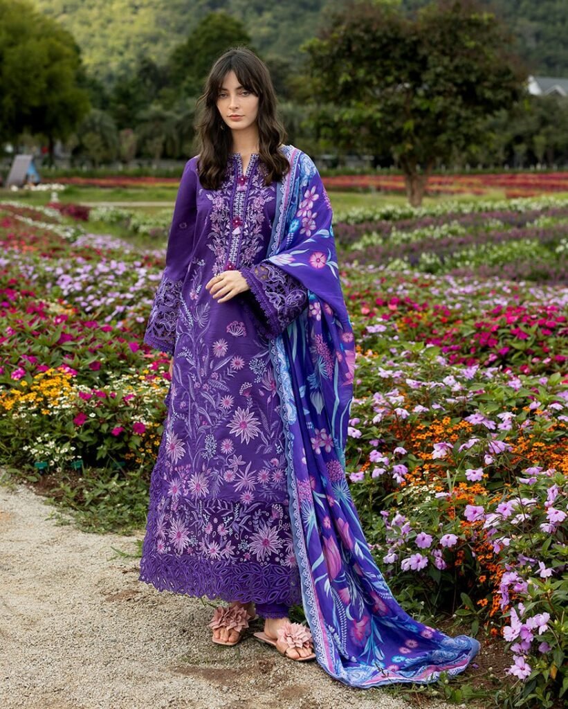 3 Piece - Unstitched Embroidered Lawn Fabric MS-2770