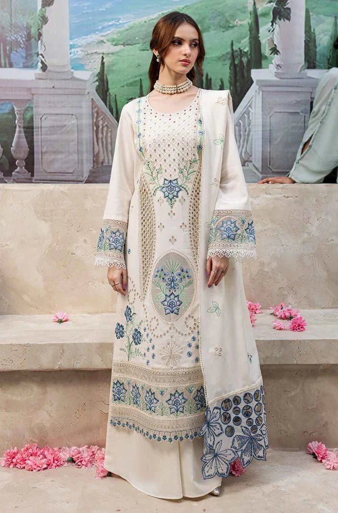 3 Piece - Unstitched Luxury Embroidered Lawn Fabric MR-2730